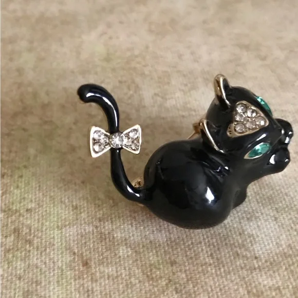 Black Cat Brooch - Picture 3 of 4